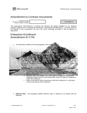 Amendment to Contract Documents