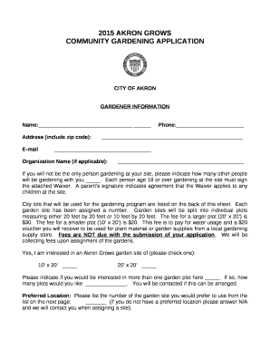 COMMUNITY GARDENING APPLICATION template