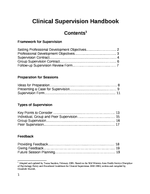 Clinical Supervision Handbook