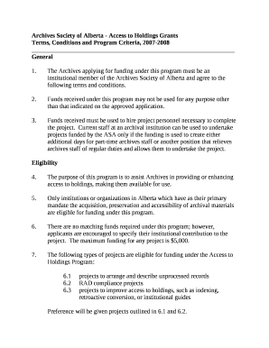 Archives Society of Alberta - Access to Holdings Grants