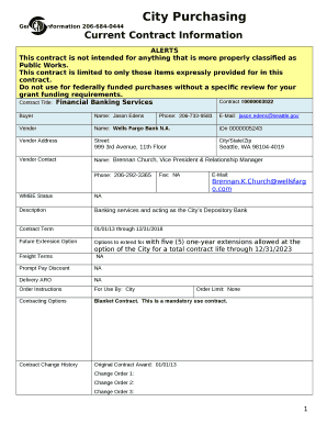 Contract Title:Financial Banking Services template