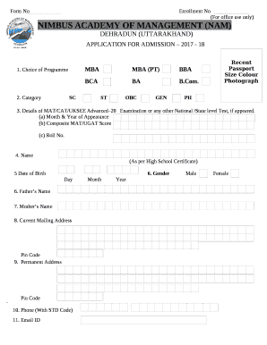 Form NoEnrollment No