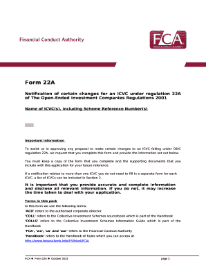 Notification of certain changes for an ICVC under regulation 22A of The Open-Ended Investment Companies Regulations 2001