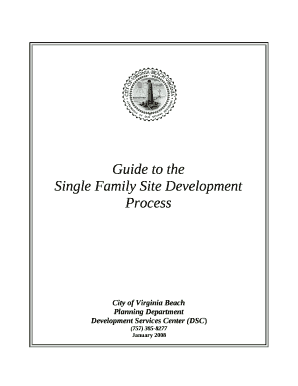 Single Family Site Development Process