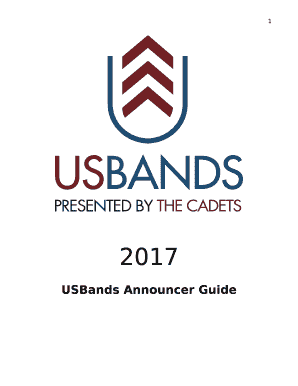 USBands Announcer Guide