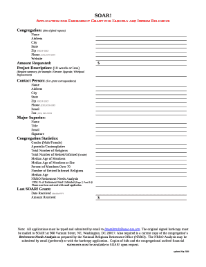 Congregation: (Site of fund request)