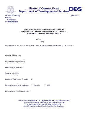 REQUEST FOR CAPITAL IMPROVEMENT TO EXISTING