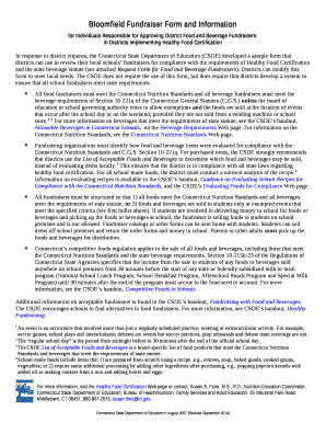 Bloomfield Fundraiser Form and Information