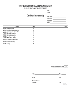 PLANNED PROGRAM OF GRADUATE STUDY