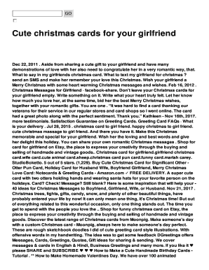Fillable Online Cute christmas cards for your girlfriend Fax Email ...
