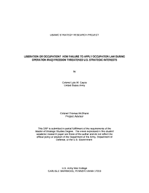 LIBERATION OR OCCUPATION