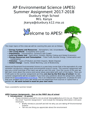 Welcome to APES
