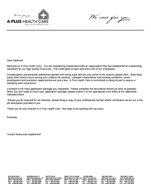 You are considering employment with an organization that has established an outstanding reputation for our high quality of services