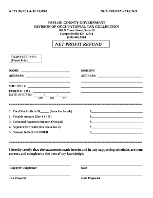 DIVISION OF OCCUPATIONAL TAX COLLECTION
