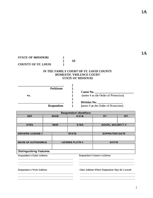 ) (same # as the Order of Protection)