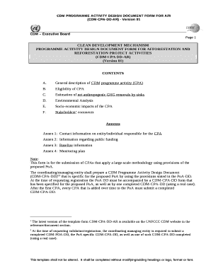 PROGRAMME ACTIVITY DESIGN DOCUMENT FORM for afforestation and reforestation project activities