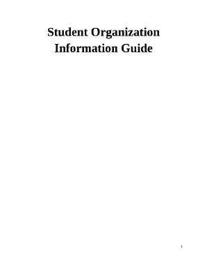 Student Organization Information Guide