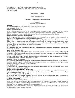 THE TANZANIA COTTON LINT AND SEED BOARD ACT, 1984