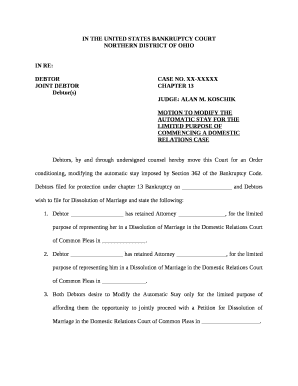 DEBTORCASE NO template