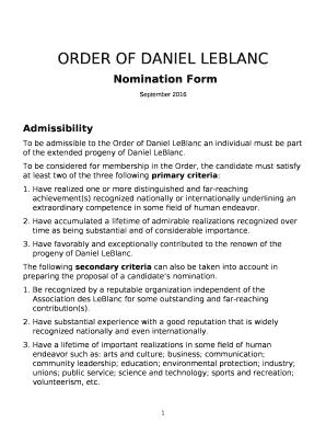 ORDER OF DANIEL LEBLANC