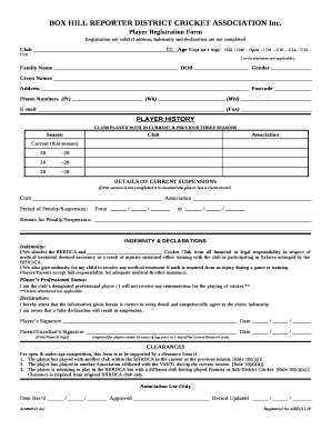 BOX HILL REPORTER DISTRICT CRICKET ASSOCIATION Inc