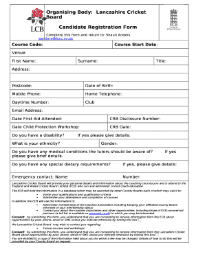 Organising Body:Lancashire Cricket Board