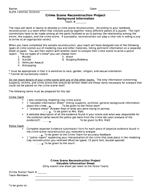 Crime Scene Reconstruction Project