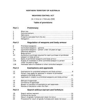 WEAPONS CONTROL ACT