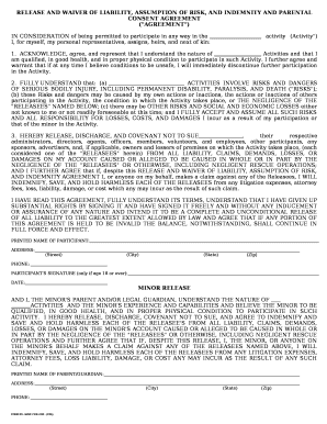IN CONSIDERATION of being permitted to participate in any way in theactivity (Activity")I, for myself, my personal representatives, assigns, heirs, and next of kin: