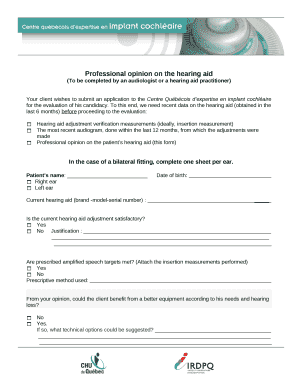 Professional opinion on the hearing aid