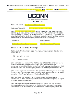 TO:Office of the General Counsel, 343 Mansfield Road Unit 1177Phone: (860) 486-5796Fax: (860) 486-4369