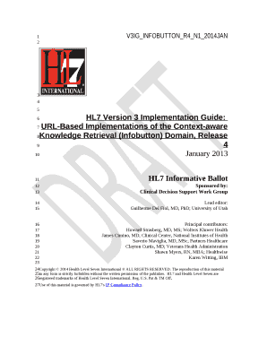 URL-Based Implementations of the Context-aware Knowledge Retrieval (Infobutton) Domain, Release 4