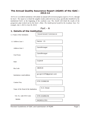 The Annual Quality Assurance Report (AQAR) of the IQAC : 2013-14