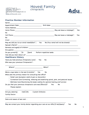 Practice Member Information