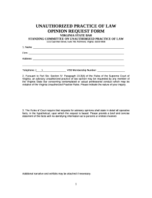 OPINION REQUEST template