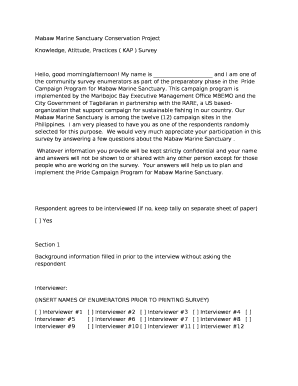 Mabaw Marine Sanctuary Conservation Project template