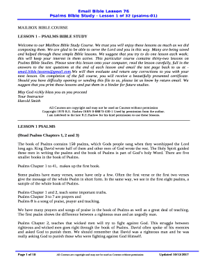 MAILBOX BIBLE COURSE