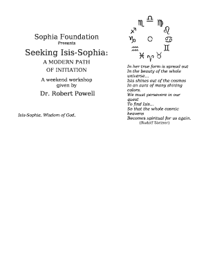 Seeking Isis-Sophia: