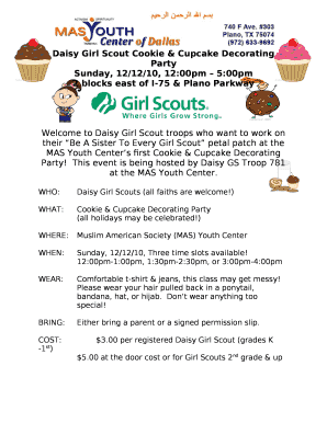 Daisy Girl Scout Cookie & Cupcake Decorating Party