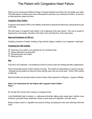 Fillable Online The Patient with Congestive Heart Failure Fax Email Print - pdfFiller