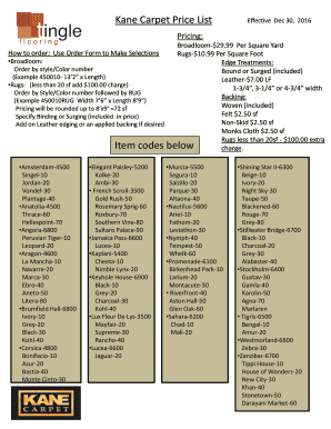 Printable carpet prices per square yard Form Templates to ...