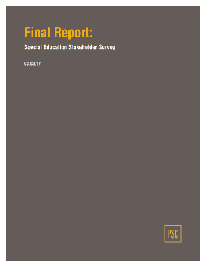 Fillable Online Special Education Stakeholder Survey Fax Email Print ...
