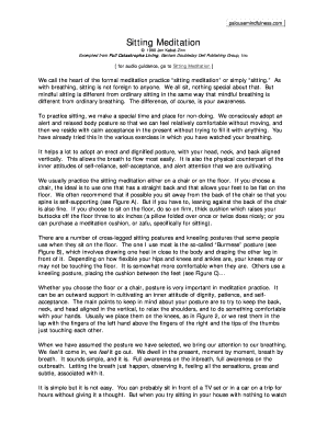 Fillable Online Sitting Meditation Fax Email Print - pdfFiller