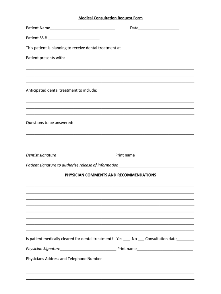 Consultation Templates Consultation Templates