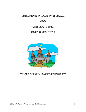 Fillable Online CHILDRENS PALACE PRESCHOOL Fax Email Print - pdfFiller