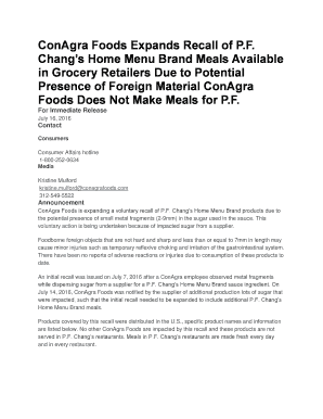 Fillable Online ConAgra Foods Expands Recall of P Fax Email Print ...