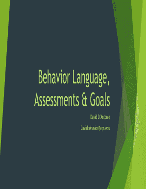 Fillable Online Behavior Language, Fax Email Print - pdfFiller