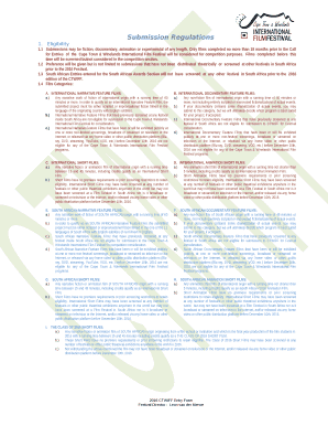 Submission Regulations