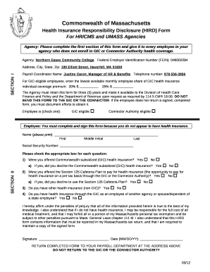 For HR/CMS and UMASS Agencies