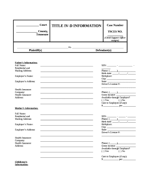 TITLE IV-D INFORMATION